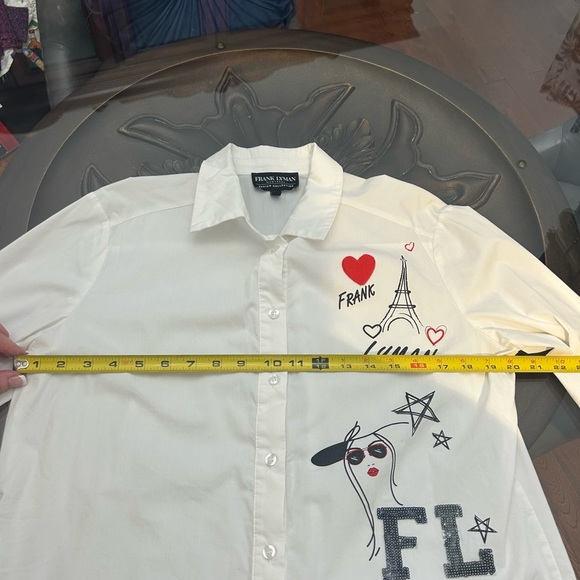 💎Frank Lyman Design Ladies White Graphic Shirt
Aplique design Large - Picture 4 of 9